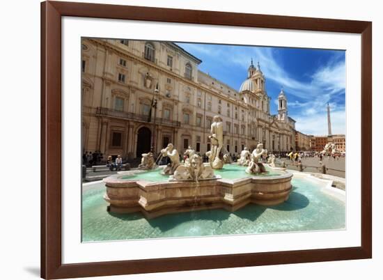 Piazza Navona, Rome. Italy-Iakov Kalinin-Framed Photographic Print