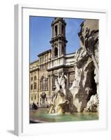 Piazza Navona, Rome, Lazio, Italy-Peter Scholey-Framed Photographic Print