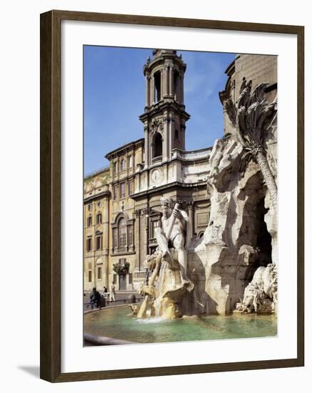 Piazza Navona, Rome, Lazio, Italy-Peter Scholey-Framed Photographic Print