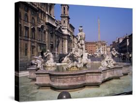 Piazza Navona, Rome, Lazio, Italy-Roy Rainford-Stretched Canvas