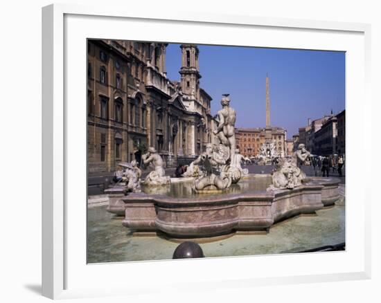 Piazza Navona, Rome, Lazio, Italy-Roy Rainford-Framed Photographic Print