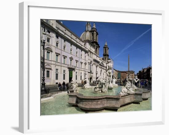 Piazza Navona, Rome, Lazio, Italy-John Miller-Framed Photographic Print