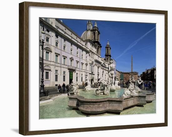 Piazza Navona, Rome, Lazio, Italy-John Miller-Framed Photographic Print