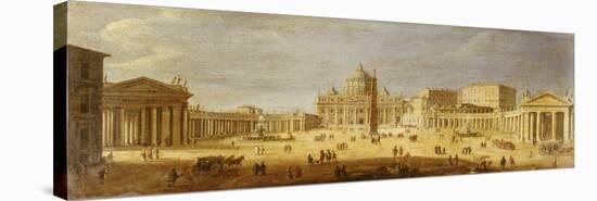 Piazza S. Pietro, Rome-Vanvitelli (Gaspar van Wittel)-Stretched Canvas