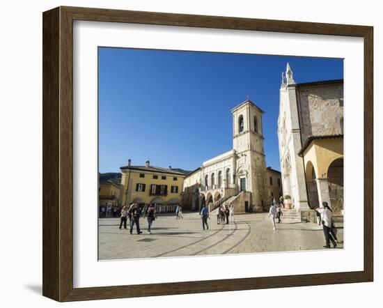 Piazza San Benedetto, Norcia, Umbria, Italy, Europe-Jean Brooks-Framed Photographic Print
