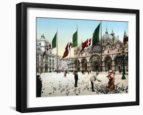 Piazza San Marco, 1890s-Science Source-Framed Giclee Print