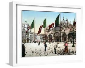 Piazza San Marco, 1890s-Science Source-Framed Giclee Print