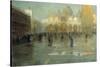 Piazza San Marco after the Rain, Venice, 1914-Pietro Fragiacomo-Stretched Canvas