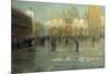 Piazza San Marco after the Rain, Venice, 1914-Pietro Fragiacomo-Mounted Giclee Print