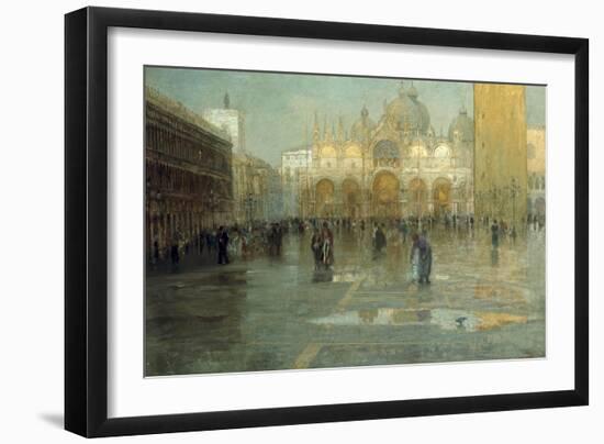 Piazza San Marco after the Rain, Venice, 1914-Pietro Fragiacomo-Framed Giclee Print