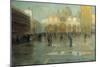 Piazza San Marco after the Rain, Venice, 1914-Pietro Fragiacomo-Mounted Giclee Print