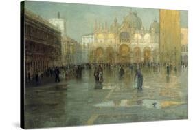 Piazza San Marco after the Rain, Venice, 1914-Pietro Fragiacomo-Stretched Canvas