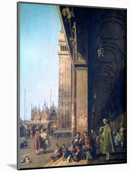 Piazza San Marco and the Colonnade, 1756-Canaletto-Mounted Giclee Print