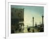 Piazza San Marco at Night-Friedrich Nerly-Framed Giclee Print