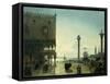 Piazza San Marco at Night-Friedrich Nerly-Framed Stretched Canvas