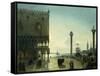 Piazza San Marco at Night-Friedrich Nerly-Framed Stretched Canvas