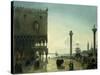 Piazza San Marco at Night-Friedrich Nerly-Stretched Canvas