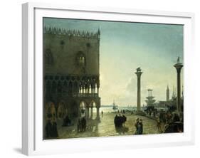 Piazza San Marco at Night-Friedrich Nerly-Framed Giclee Print