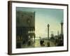 Piazza San Marco at Night-Friedrich Nerly-Framed Giclee Print