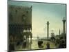 Piazza San Marco at Night-Friedrich Nerly-Mounted Giclee Print