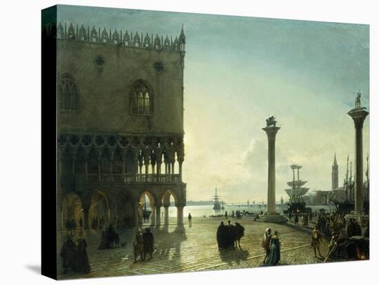 Piazza San Marco at Night-Friedrich Nerly-Stretched Canvas