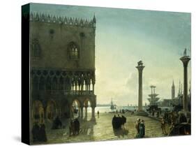 Piazza San Marco at Night-Friedrich Nerly-Stretched Canvas