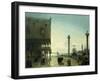 Piazza San Marco at Night-Friedrich Nerly Nehrlich-Framed Giclee Print