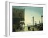 Piazza San Marco at Night-Friedrich Nerly Nehrlich-Framed Giclee Print