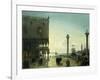 Piazza San Marco at Night-Friedrich Nerly Nehrlich-Framed Giclee Print