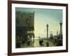 Piazza San Marco at Night-Friedrich Nerly Nehrlich-Framed Giclee Print