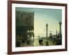 Piazza San Marco at Night-Friedrich Nerly Nehrlich-Framed Giclee Print