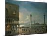 Piazza San Marco by Moonlight, Venice-Giovanni Grubacs-Mounted Giclee Print