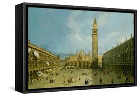 Piazza San Marco, c.1730-Canaletto-Framed Stretched Canvas