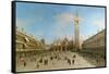 Piazza San Marco Looking Towards the Basilica Di San Marco-Canaletto-Framed Stretched Canvas