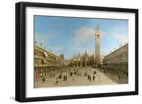 Piazza San Marco Looking Towards the Basilica Di San Marco-Canaletto-Framed Giclee Print