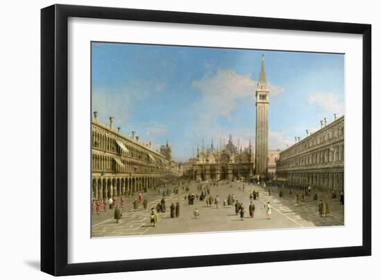 Piazza San Marco Looking Towards the Basilica Di San Marco-Canaletto-Framed Giclee Print
