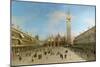 Piazza San Marco Looking Towards the Basilica Di San Marco-Canaletto-Mounted Giclee Print