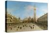 Piazza San Marco Looking Towards the Basilica Di San Marco-Canaletto-Stretched Canvas