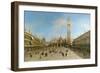 Piazza San Marco Looking Towards the Basilica Di San Marco-Canaletto-Framed Premium Giclee Print