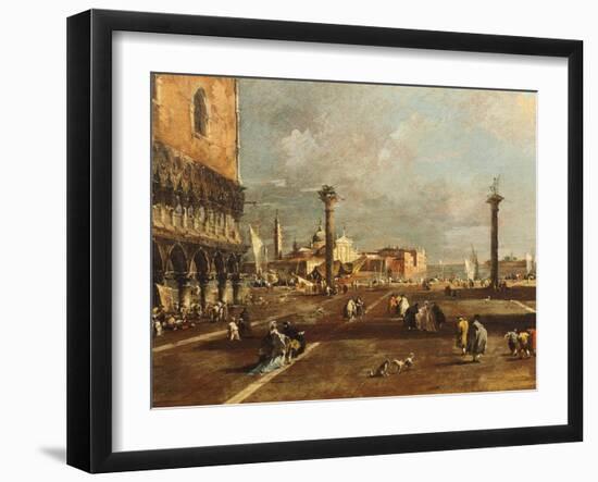 Piazza San Marco Towards San Giorgio Maggiore-Francesco Guardi-Framed Giclee Print