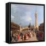 Piazza San Marco, Venice, c.1760-Francesco Guardi-Framed Stretched Canvas