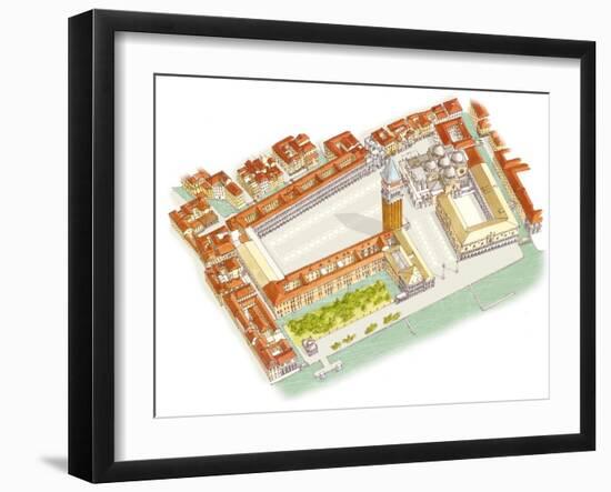 Piazza San Marco, Venice, Italy-Fernando Aznar Cenamor-Framed Giclee Print