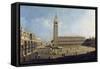 Piazza San Marco, Venice-Canaletto-Framed Stretched Canvas