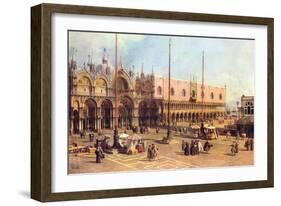 Piazza San Marco-Canaletto-Framed Art Print