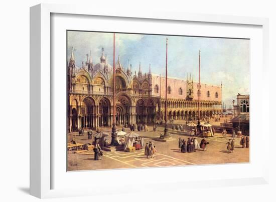 Piazza San Marco-Canaletto-Framed Art Print