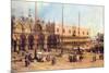 Piazza San Marco-Canaletto-Mounted Art Print