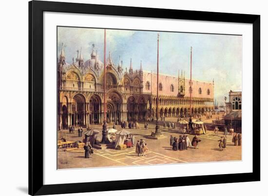 Piazza San Marco-Canaletto-Framed Premium Giclee Print