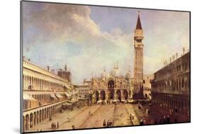 Piazza San Marco-Canaletto-Mounted Art Print