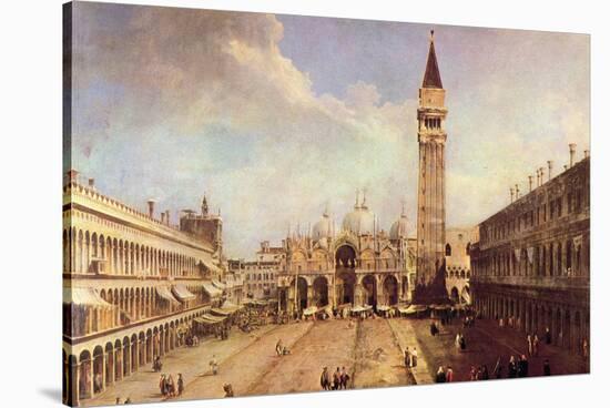 Piazza San Marco-Canaletto-Stretched Canvas