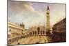 Piazza San Marco-Canaletto-Mounted Premium Giclee Print